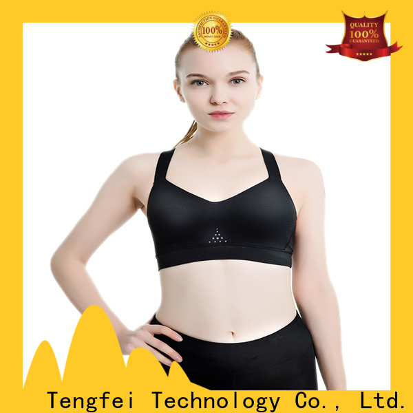 Tengfei best sports bra for running button design for exercise room