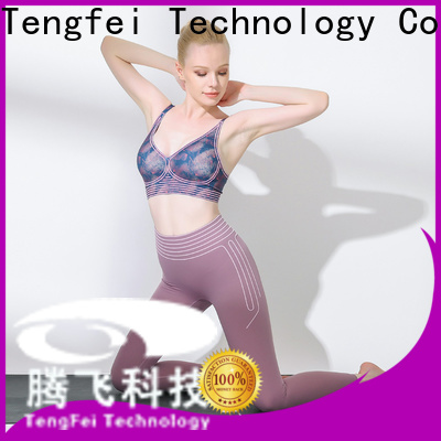 Tengfei best high support sports bra button design for gym